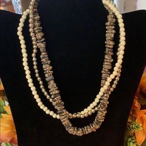 Three Layered Beaded Necklace